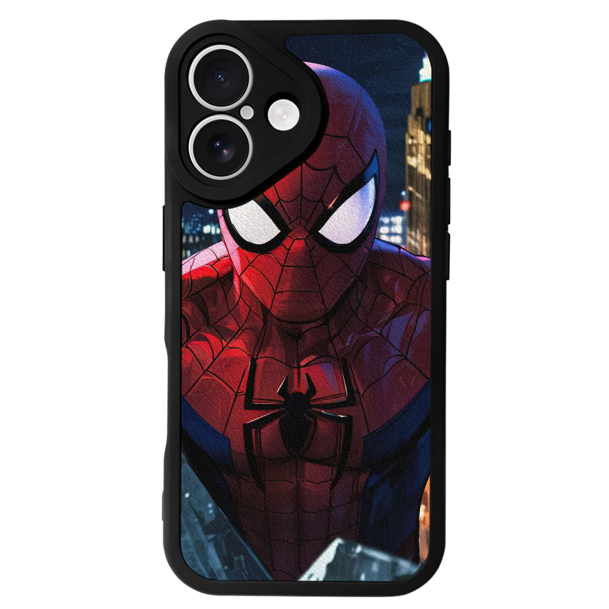 （画像用） Spider Man スパイダーマン 【iPhone 16シリーズ対応】シリコンスマホケース（レザー調） 材質：シリコン